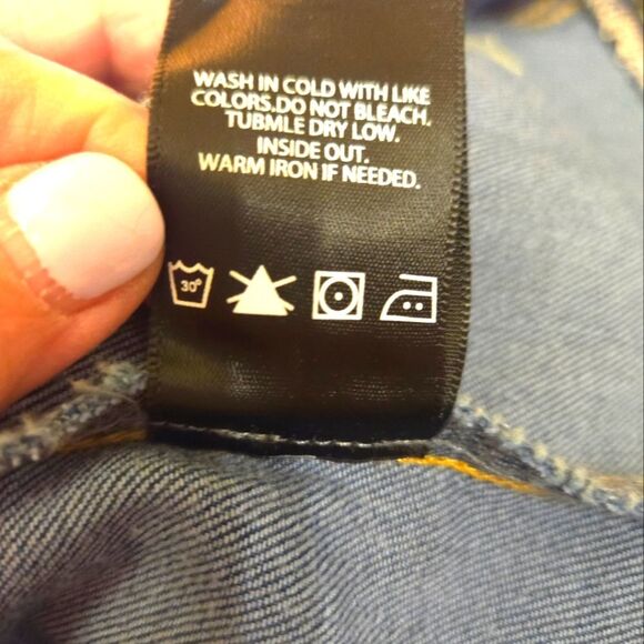 Nanette Lepore Embroidered Floral Denim Jacket Size M Cottage Costal Coquette - Picture 12 of 13